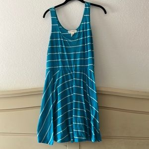 Blue and white striped Forever 21 dress in large.